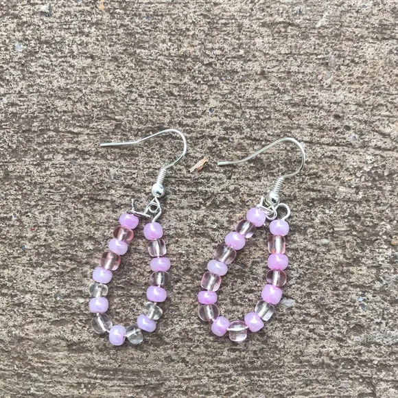 Homemade Beaded Earrings - Picture 2 of 3